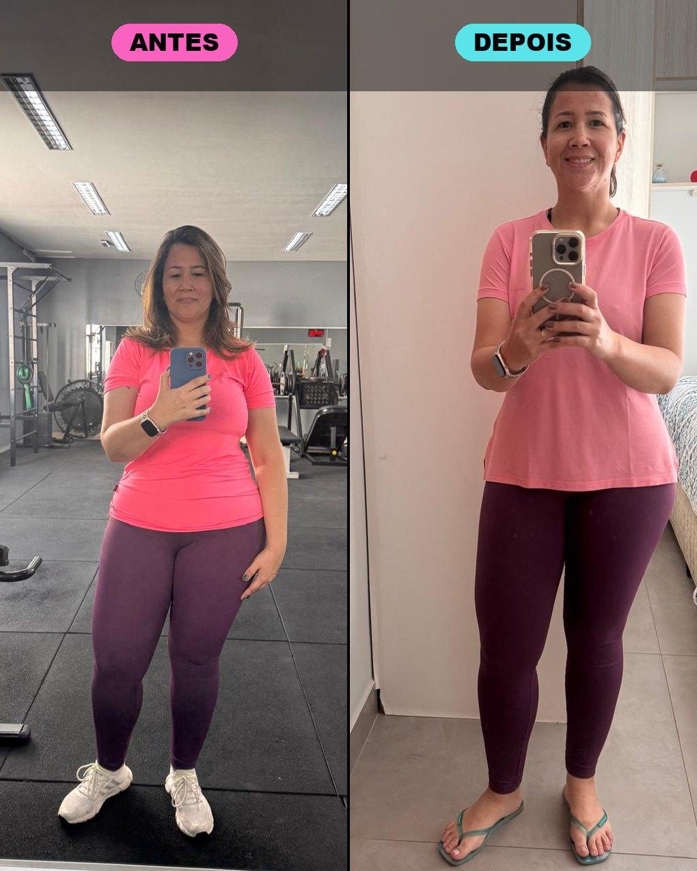 Antes e depois do aluno do Tosha